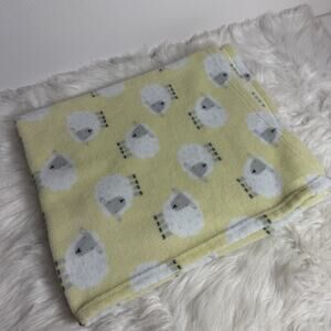 RARE Cutie Pie Plush Yellow Sheep Lamb Baby Blanket Lovey Soft 30”x36”